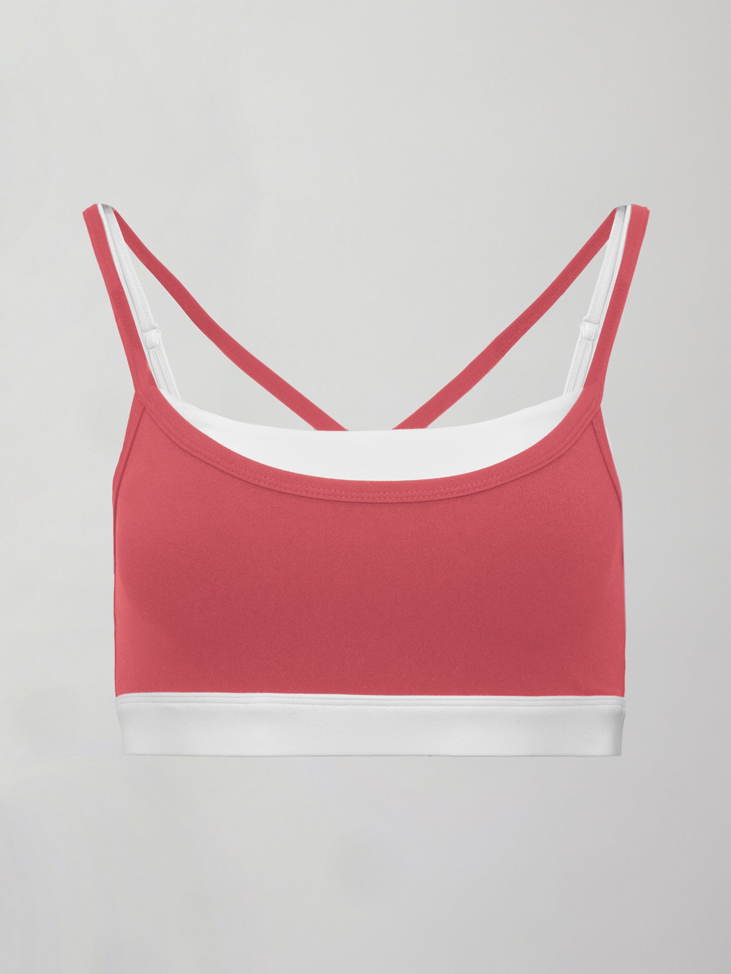Carbon38 | Double Layered Contrast Bra in Melt - Rosewood / White