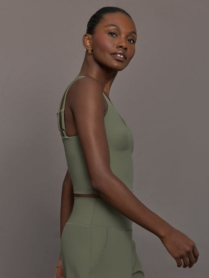 Carbon38 | V-Neck Tank in Melt - Moss