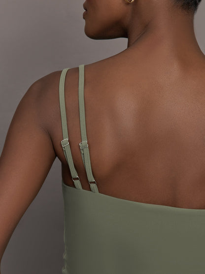 Carbon38 | V-Neck Tank in Melt - Moss
