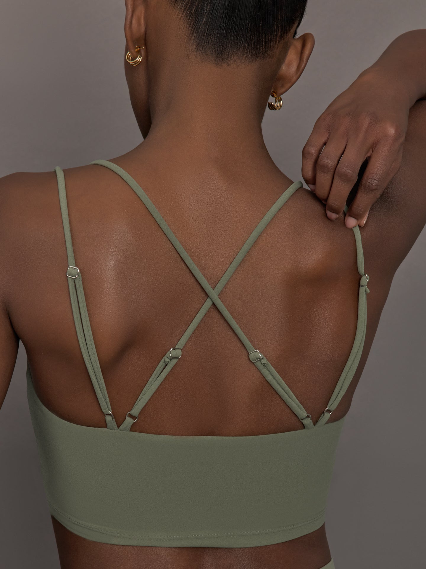 Carbon38 | Strappy Bra in Melt - Moss