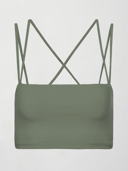 Carbon38 | Strappy Bra in Melt - Moss