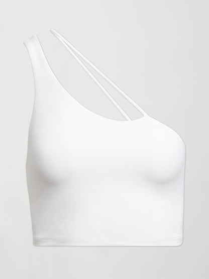 Carbon38 | One Shoulder Convertible Bra Top in Melt - White