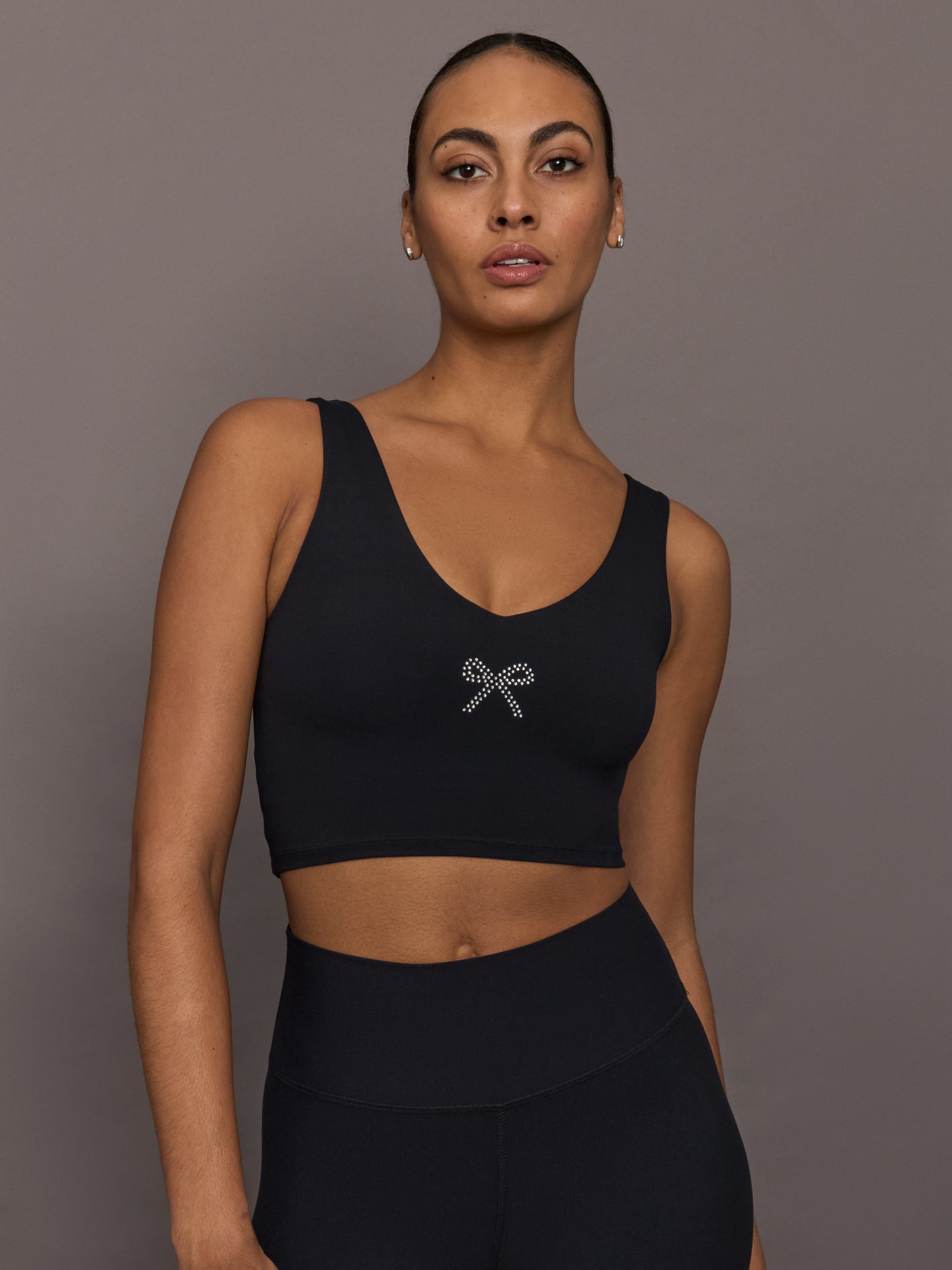 Carbon38 | Rhinestone Bow Bra in Melt - Black
