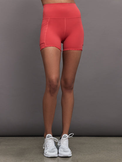 Carbon38 | Pleated Tennis Ball Shortie in Melt - Tomato