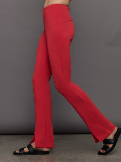 Carbon38 | Split Leg Pant in Scuba - Tomato