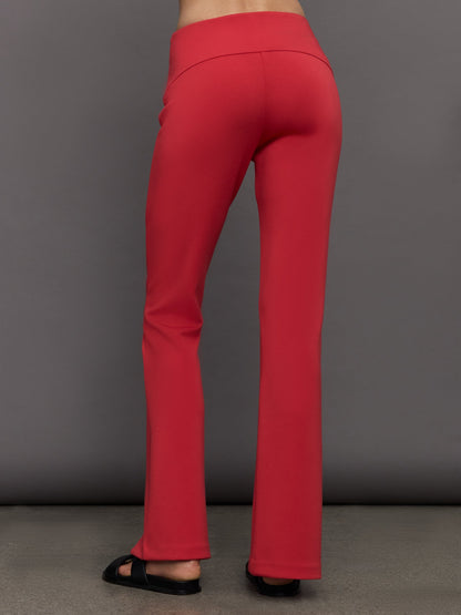 Carbon38 | Split Leg Pant in Scuba - Tomato