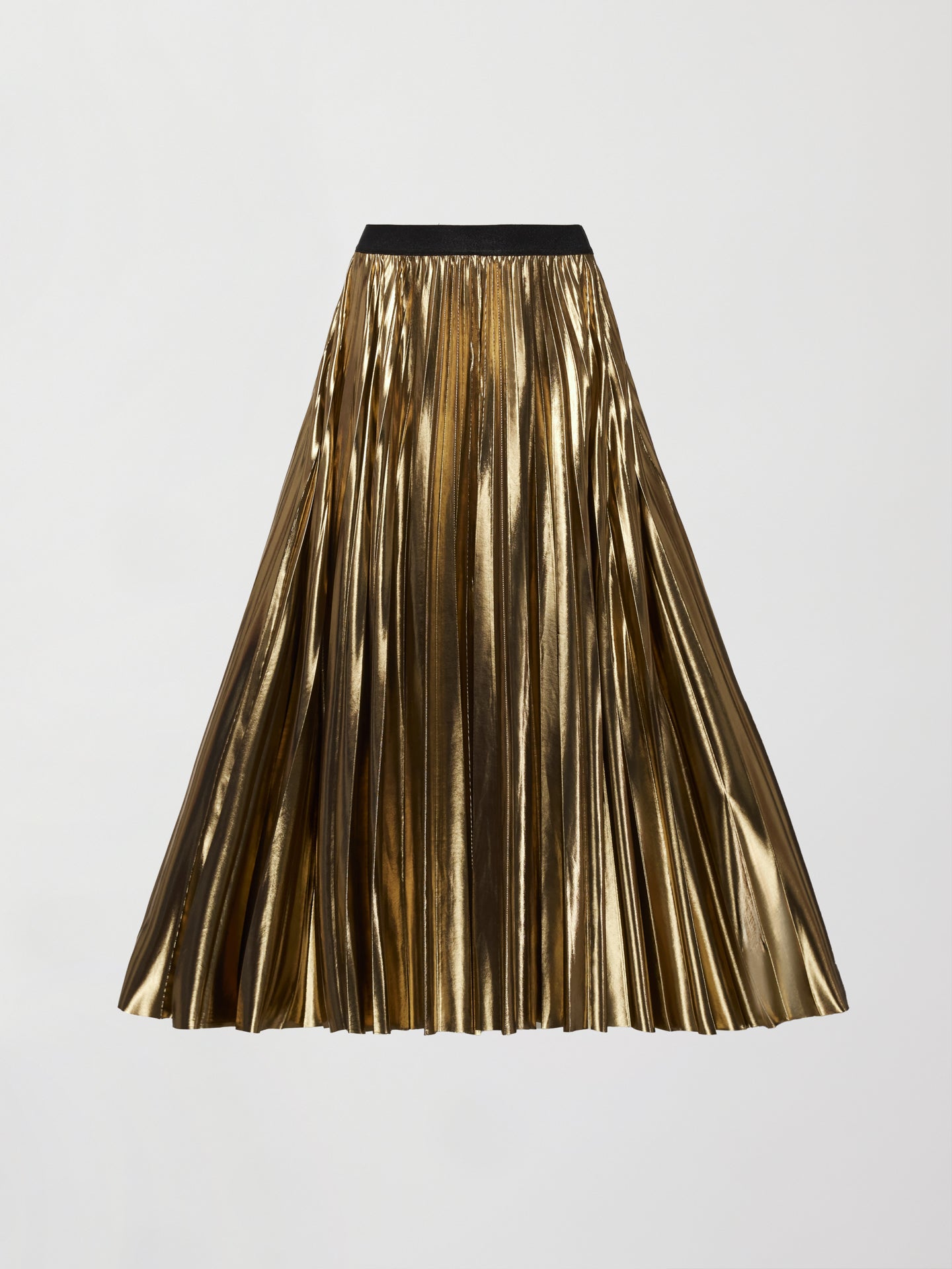 Carbon38 | Metallic Pleated Skirt - Gold