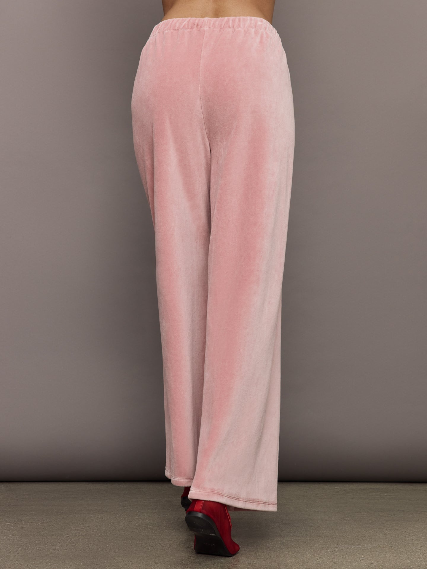 Carbon38 | Wide Leg Pant in Velour - Blush