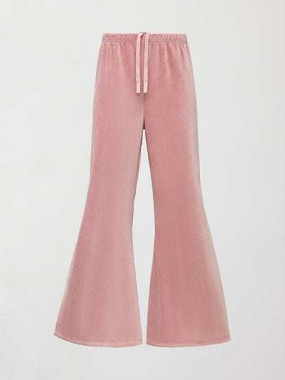 Carbon38 | Wide Leg Pant in Velour - Blush
