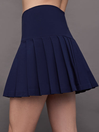 Carbon38 | Pleated Mini Skirt - True Navy