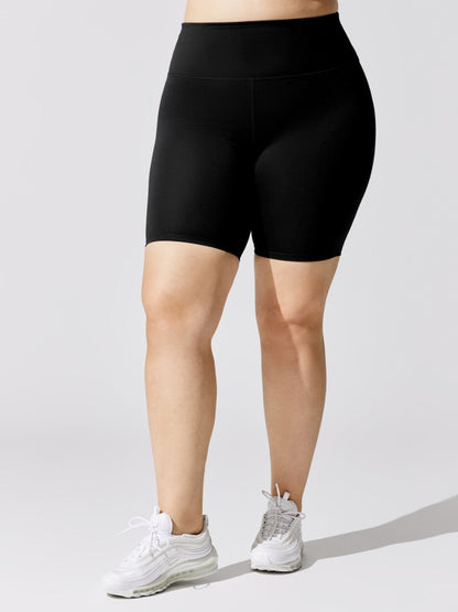 Carbon38 | High Rise Biker Short Shorts in Cloud Compression
