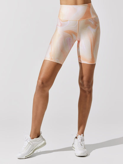 Carbon38 | Printed Core Biker Short - Warped Marble