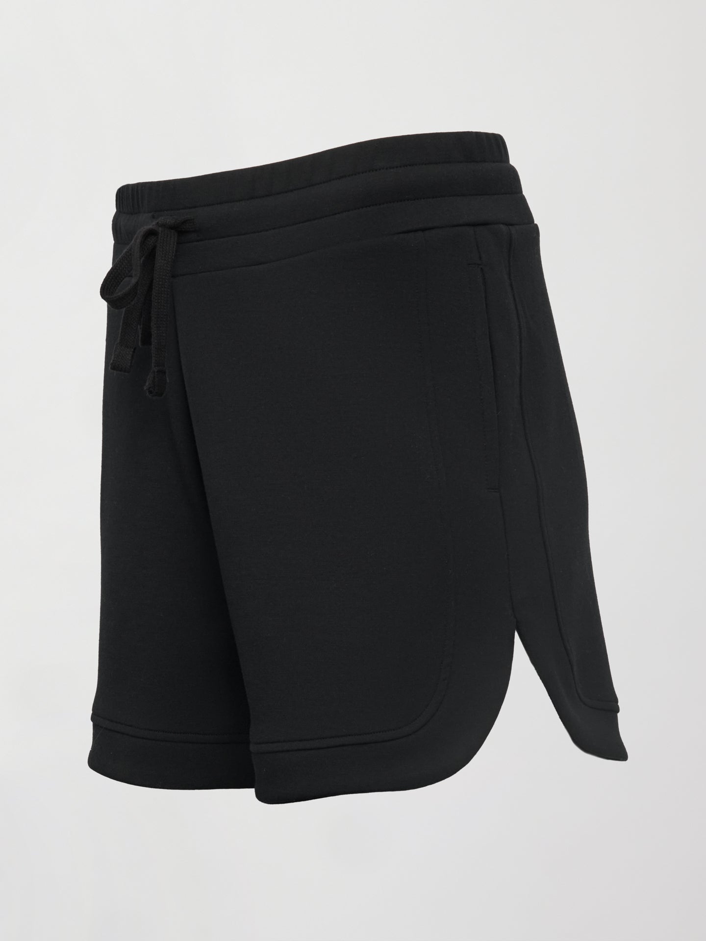 Carbon38 | Curved Hem Short in Interlock - Black