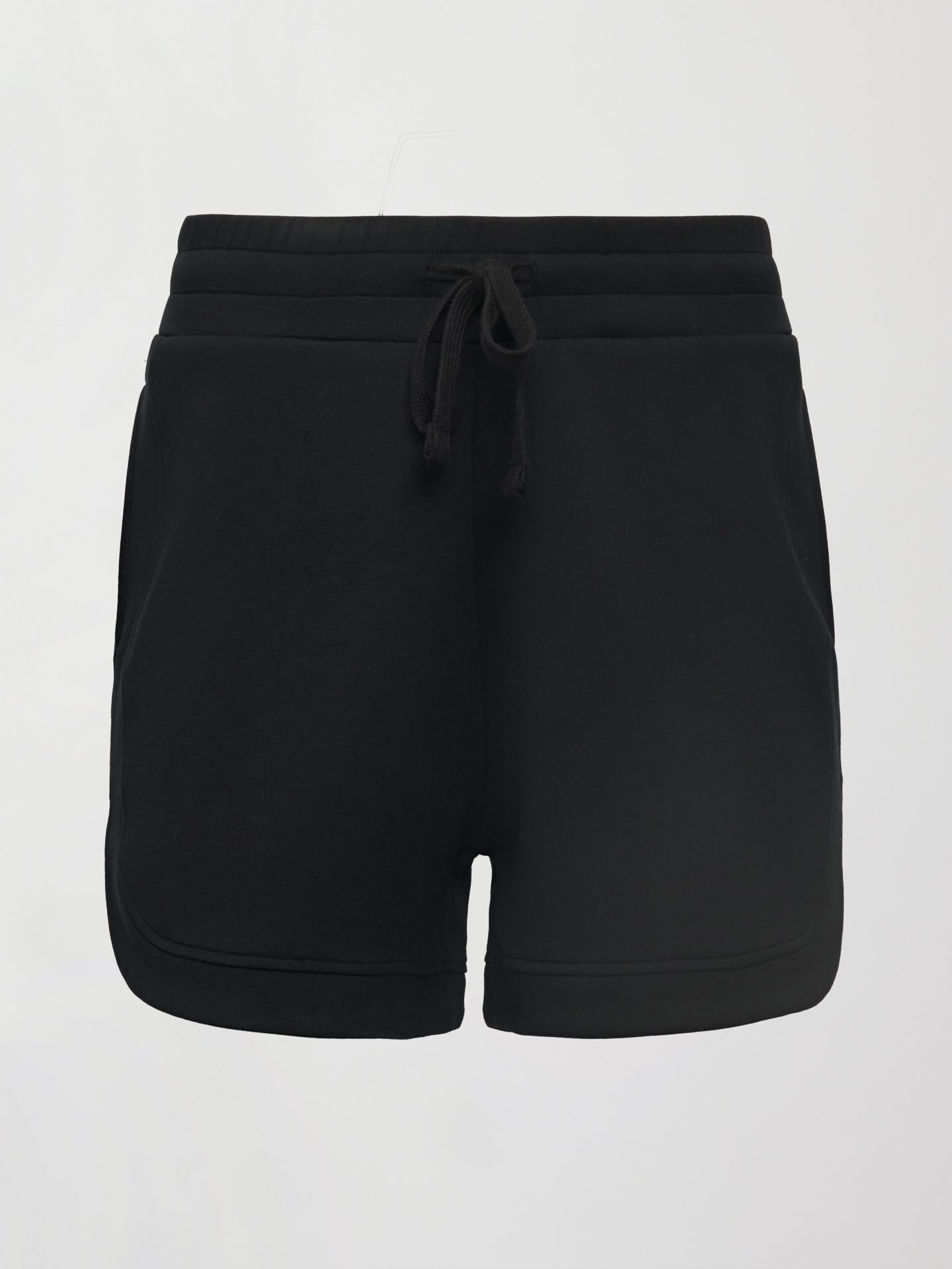 Carbon38 | Curved Hem Short in Interlock - Black