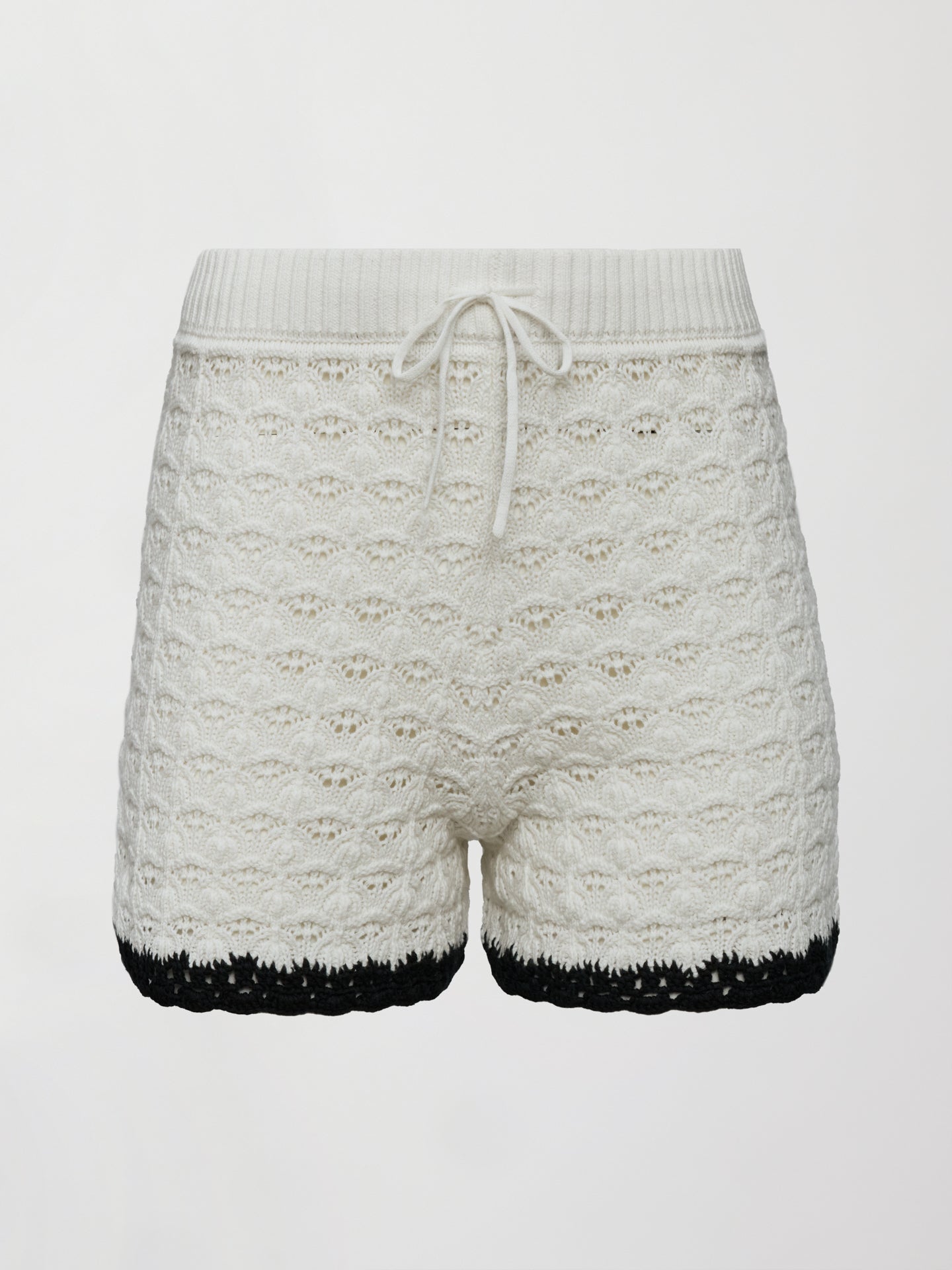 Carbon38 | Crochet Short - White/Black