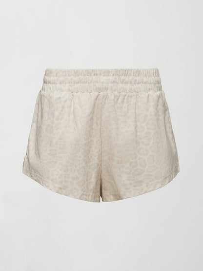 Carbon38 | Leopard Printed Run Short - Snow Leopard