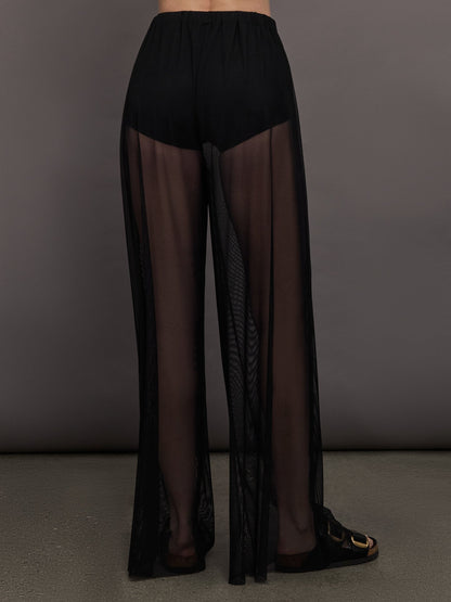 Carbon38 | Sheer Pleat Pant - Black