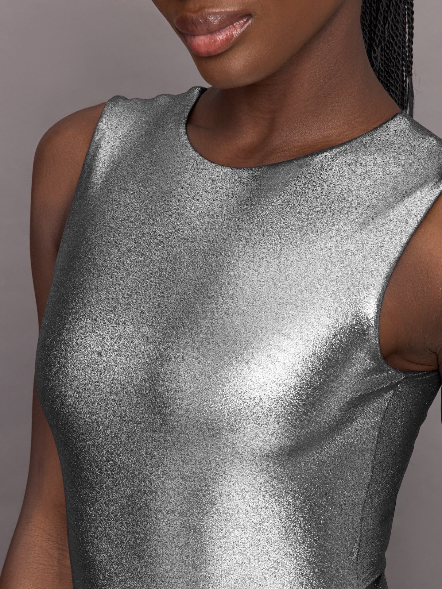 Carbon38 | Liquid Metallic Bodysuit - Metallic Silver