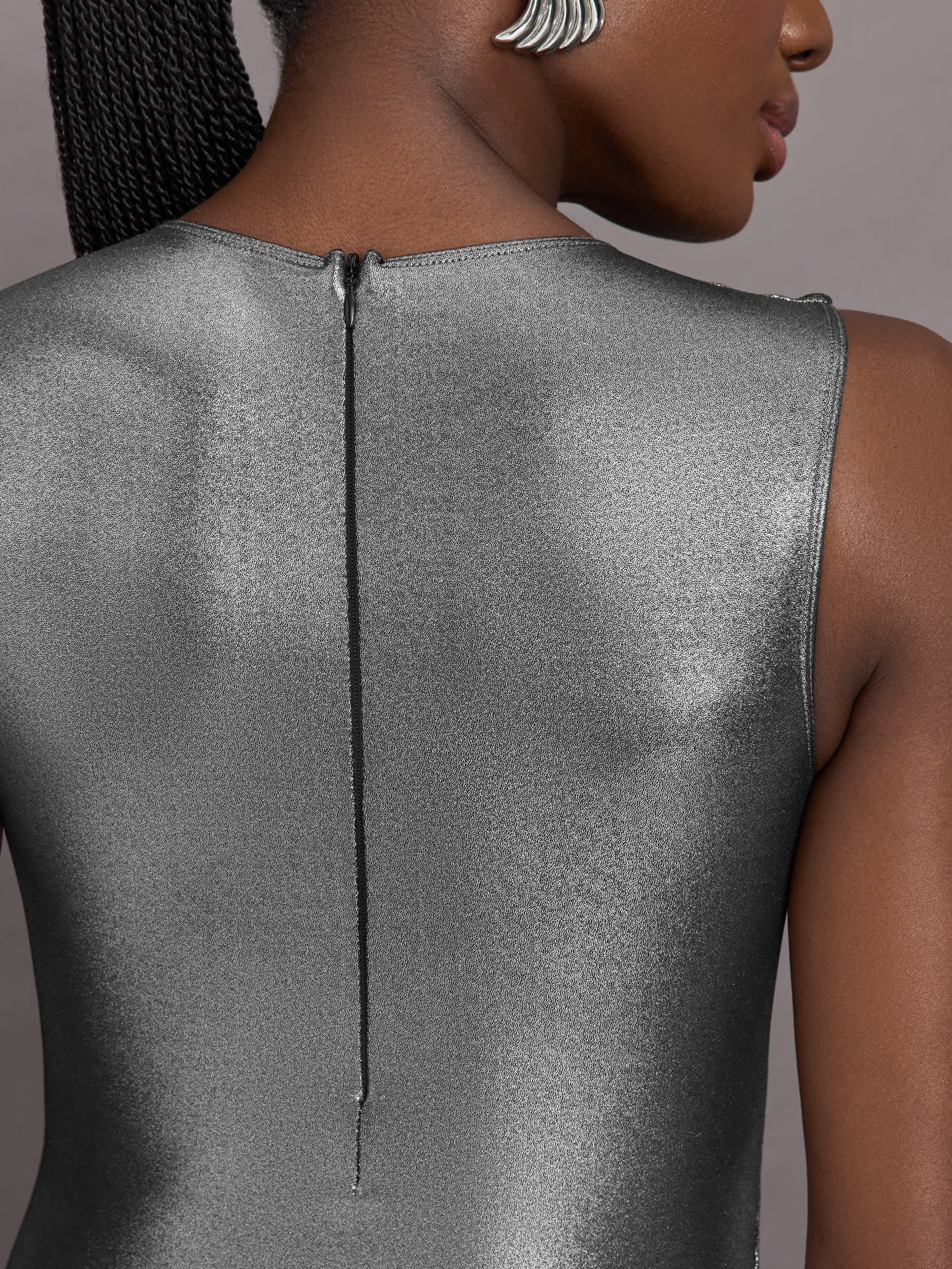 Carbon38 | Liquid Metallic Bodysuit - Metallic Silver