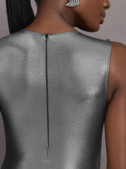 Carbon38 | Liquid Metallic Bodysuit - Metallic Silver