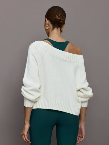 Carbon38 | Slouchy Off Shoulder Sweater - Off White