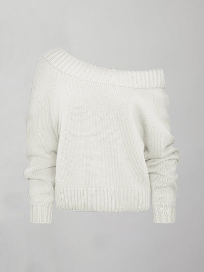 Carbon38 | Slouchy Off Shoulder Sweater - Off White