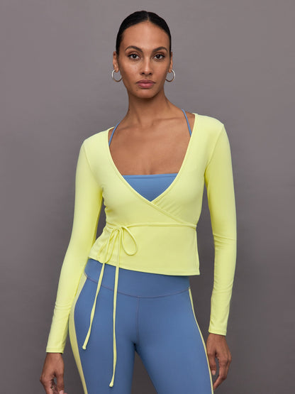 Carbon38 | Long Sleeve Tie Top in Melt - Charlock