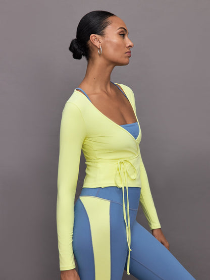 Carbon38 | Long Sleeve Tie Top in Melt - Charlock