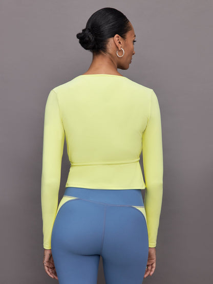 Carbon38 | Long Sleeve Tie Top in Melt - Charlock