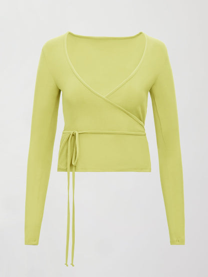 Carbon38 | Long Sleeve Tie Top in Melt - Charlock