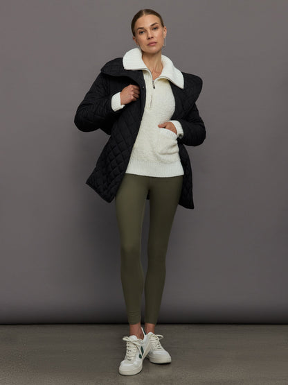 Carbon38 | Half Zip Boucle Pullover - Off White