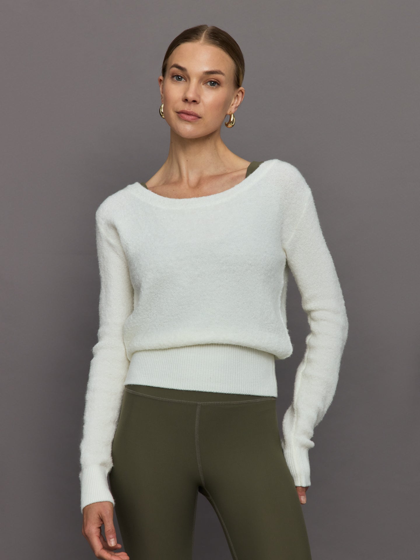 Carbon38 | Reversible Boucle Sweater - Off White