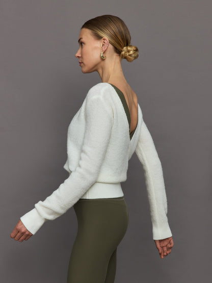 Carbon38 | Reversible Boucle Sweater - Off White