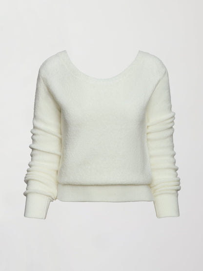 Carbon38 | Reversible Boucle Sweater - Off White