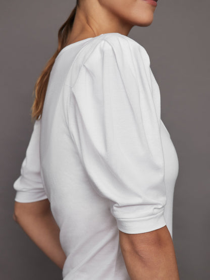 Carbon38 | Puff Sleeve Tee - White