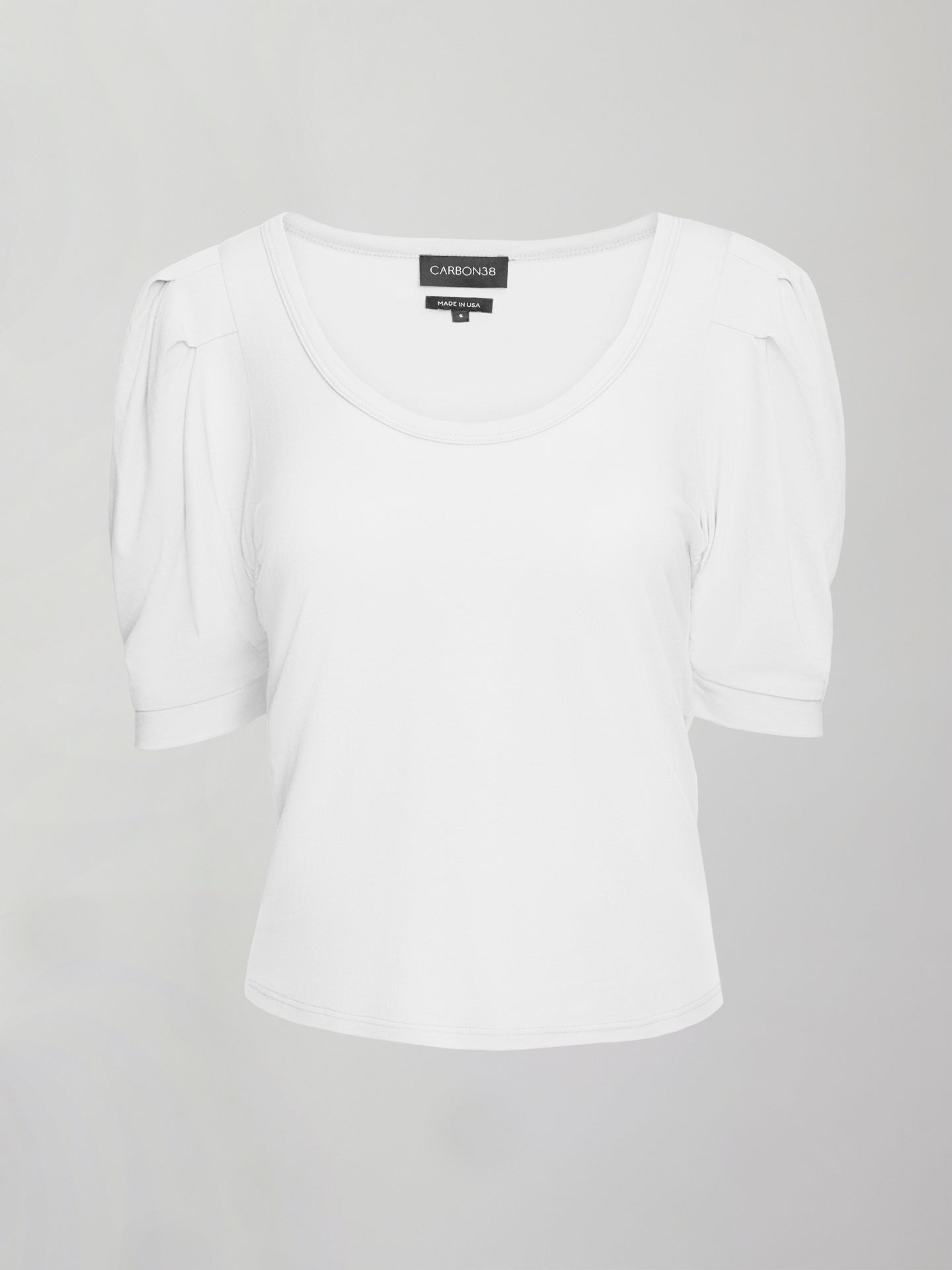 Carbon38 | Puff Sleeve Tee - White