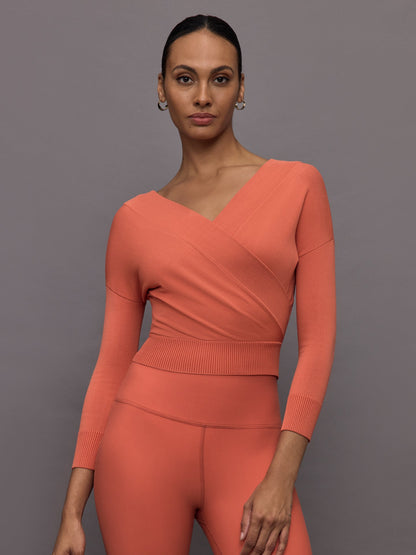Carbon38 | Cross Over Sweater - Burnt Sienna