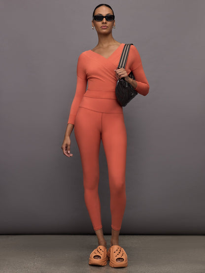 Carbon38 | Cross Over Sweater - Burnt Sienna