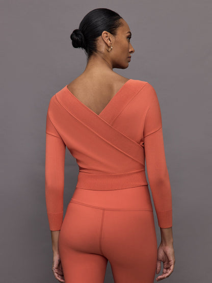 Carbon38 | Cross Over Sweater - Burnt Sienna