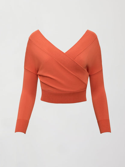 Carbon38 | Cross Over Sweater - Burnt Sienna