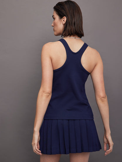 Carbon38 | Racer Tailored Terry Tank Top - True Navy