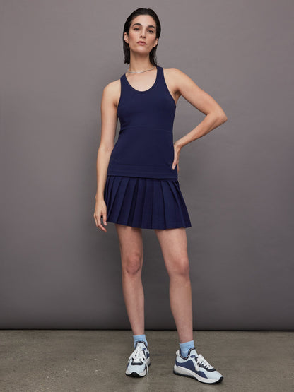 Carbon38 | Racer Tailored Terry Tank Top - True Navy