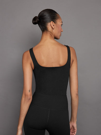 Carbon38 | Ribbed Tank - Black