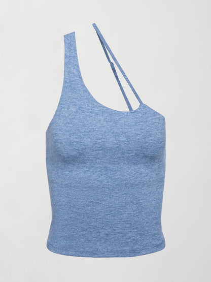 Carbon38 | One Shoulder Convertible Tank in Heather Melt - Quiet Harbor