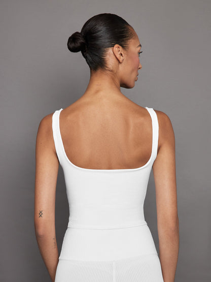 Carbon38 | Ribbed Tank - White