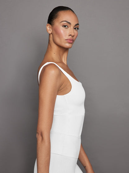 Carbon38 | Ribbed Tank - White