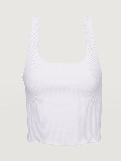 Carbon38 | Ribbed Tank - White