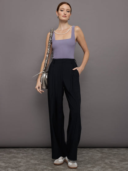 Carbon38 | Pearl Necklace Sweater Tank - Lavender Grey