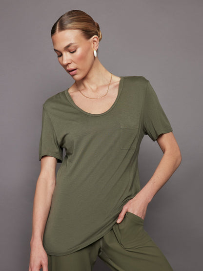 Carbon38 | Short Sleeve Pocket Tee - Olive