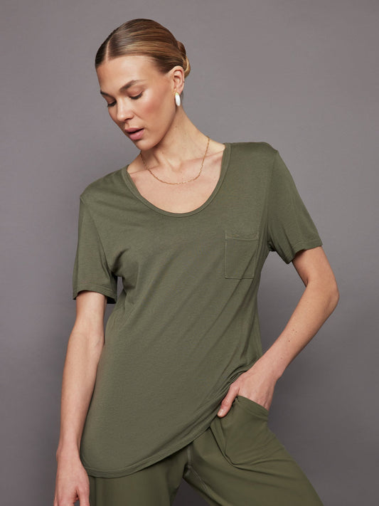 Carbon38 | Short Sleeve Pocket Tee - Olive